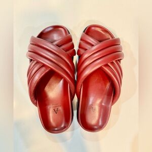 Aquatalia Ivie Water Resistant Slide Sandal Sz 7 | Color: Red